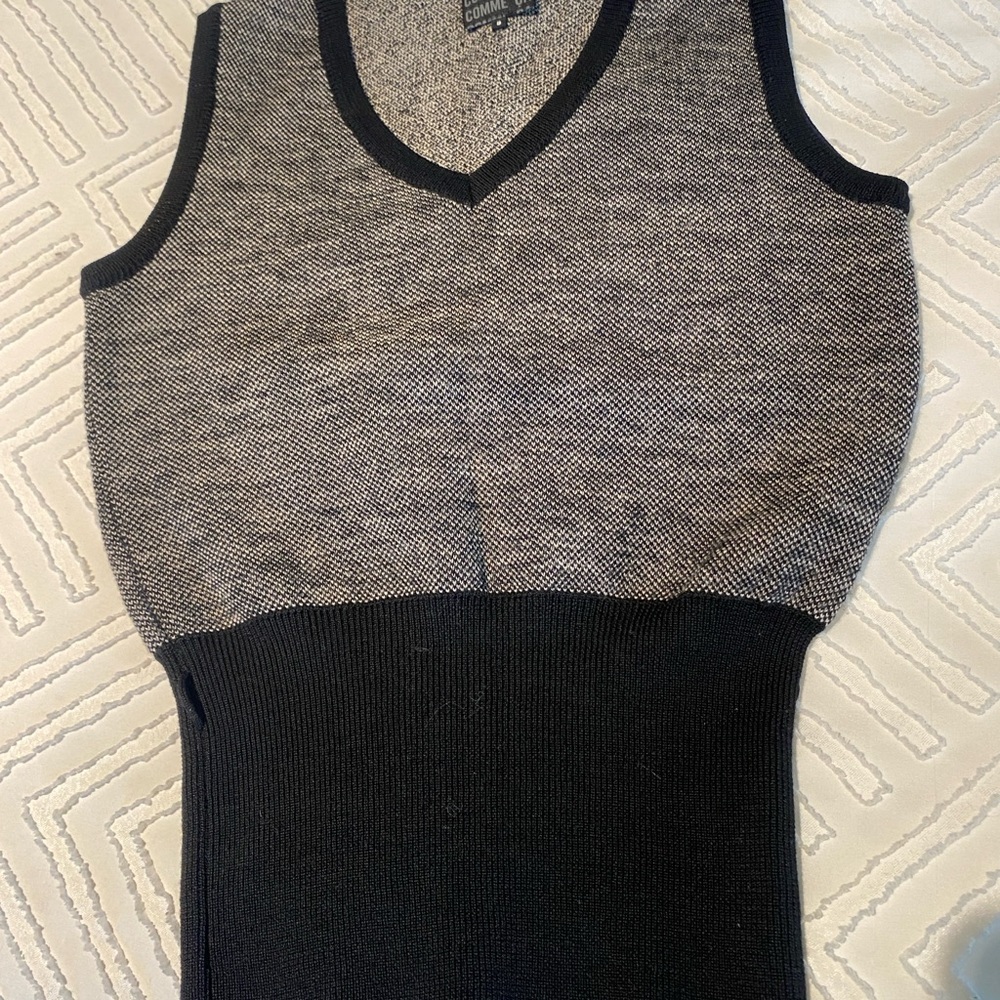 Women’s Black and Gray Sweater Vest
